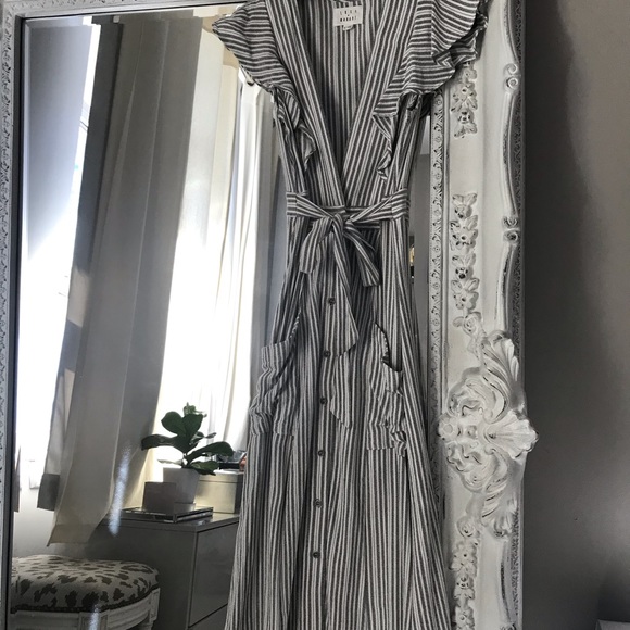 Lost +Wander flutter sleeve V-neck dress - Picture 5 of 7